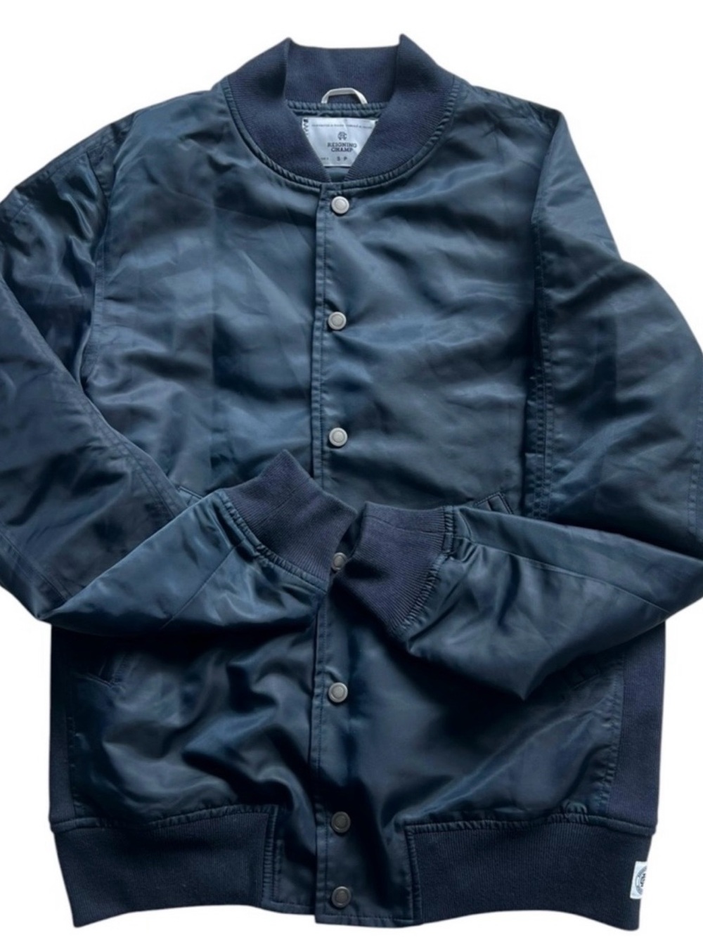 Reigning Champ Bomber Varsity Jacket Navy Size S